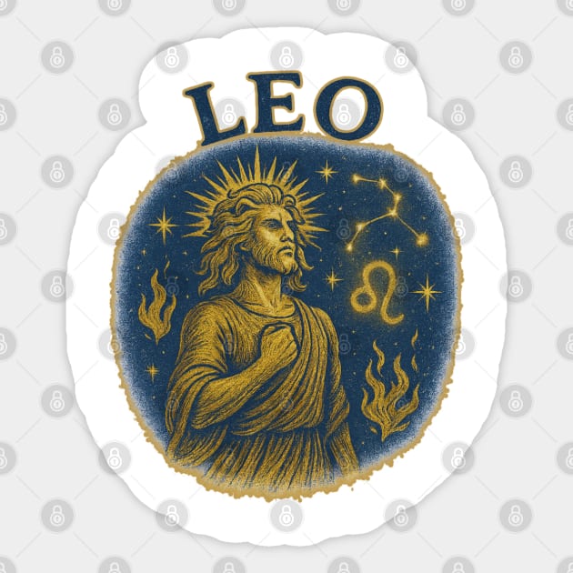 Leo Star Sign of the Zodiac Sticker by Stylecombinator